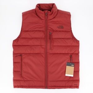 The North Face Men’s Aconcagua 2 Medium Down Vest Brick House Red New Authentic